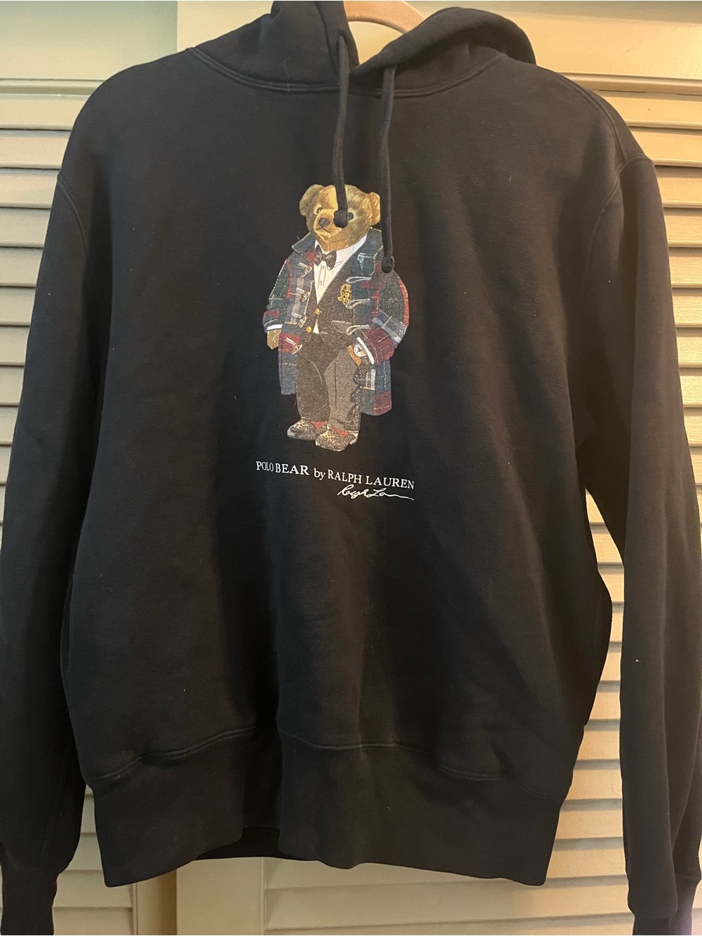 Polo Bear by Ralph Lauren Black Graphic Hoodie Size M